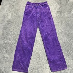 Urban Outfitters BDG Pants Womens 27 (26x29) Purple Cord High Rise Baggy